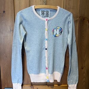 Harajuku Lovers Multicolor Button Gray Cardigan